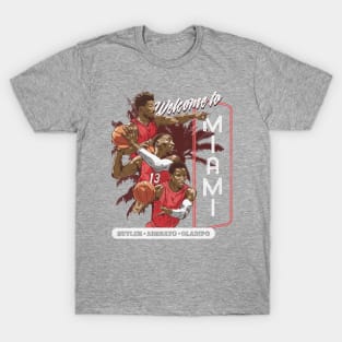 Jimmy Butler Bam Adebayo & Vic Oladipo Miami Welcome Miami T-Shirt